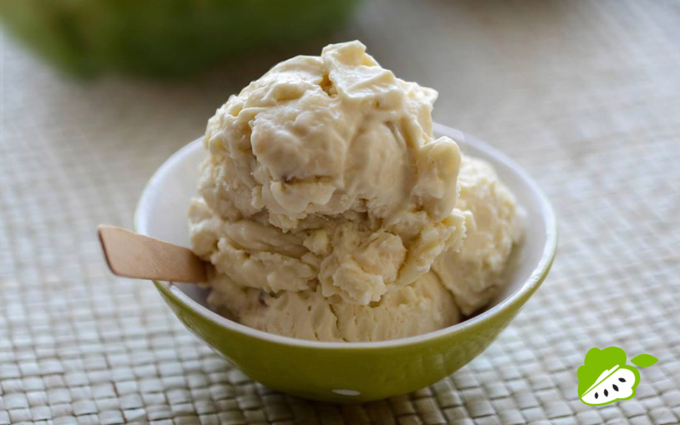 Custard Apple and Honey Frozen Yoghurt