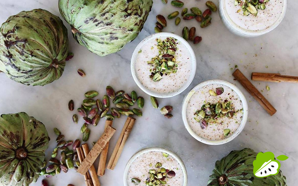 Custard Apple, Coconut &amp; Pistachio Smoothie