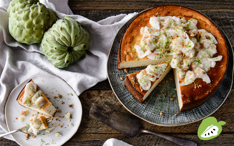 Custard apple ricotta cheesecake 001