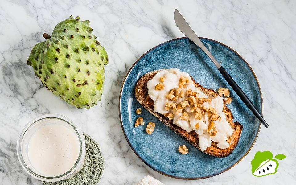 Caramelised Custard Apple Bruschetta