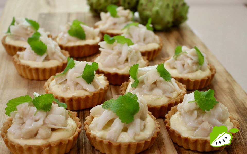 Custard apple vanilla bean custard tarts 003